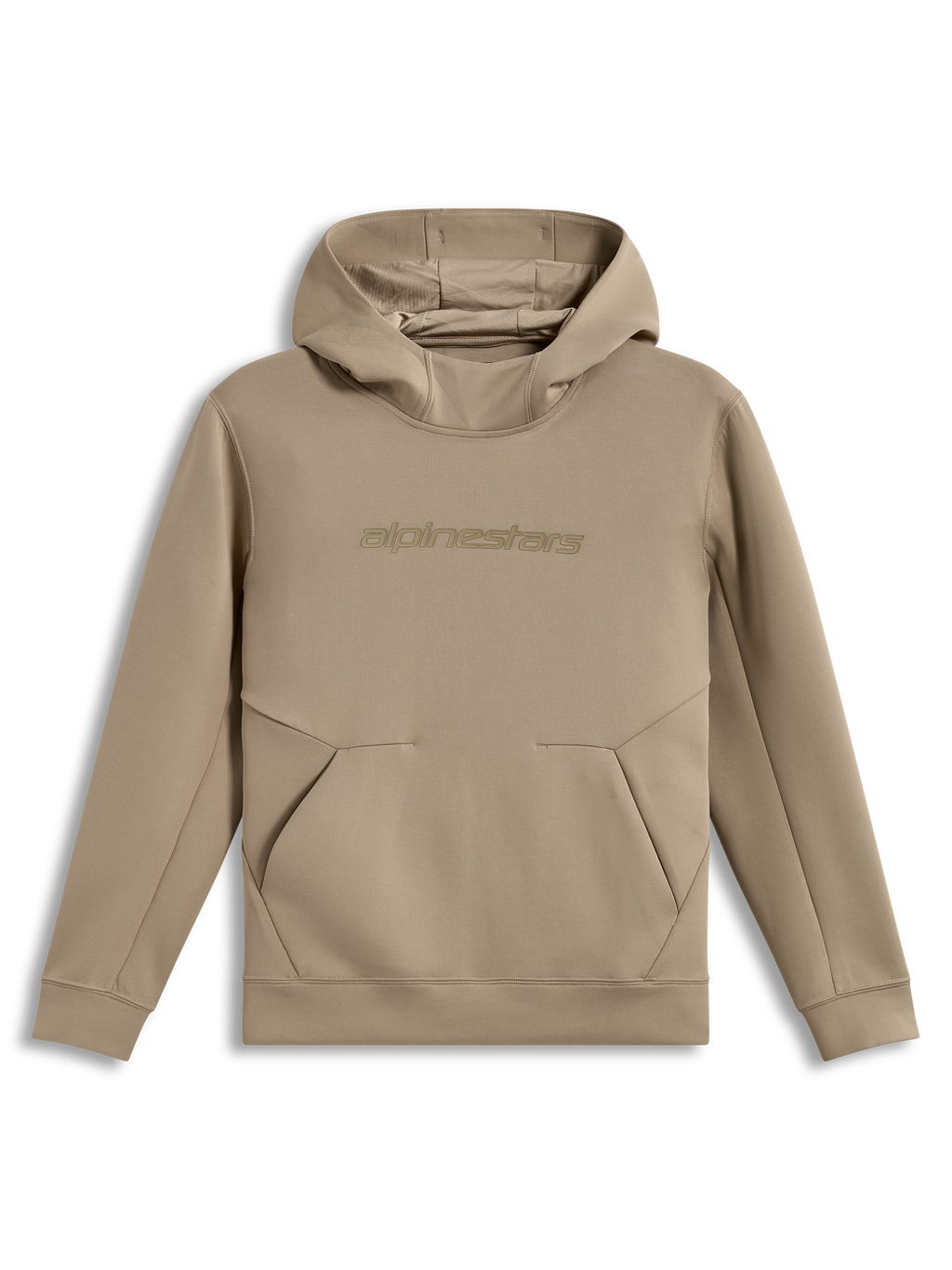 Alpinestars Datrix Hoodie, sweat à capuche marron, polaire double face, logo HD sur la poitrine, capuche doublée de mesh.