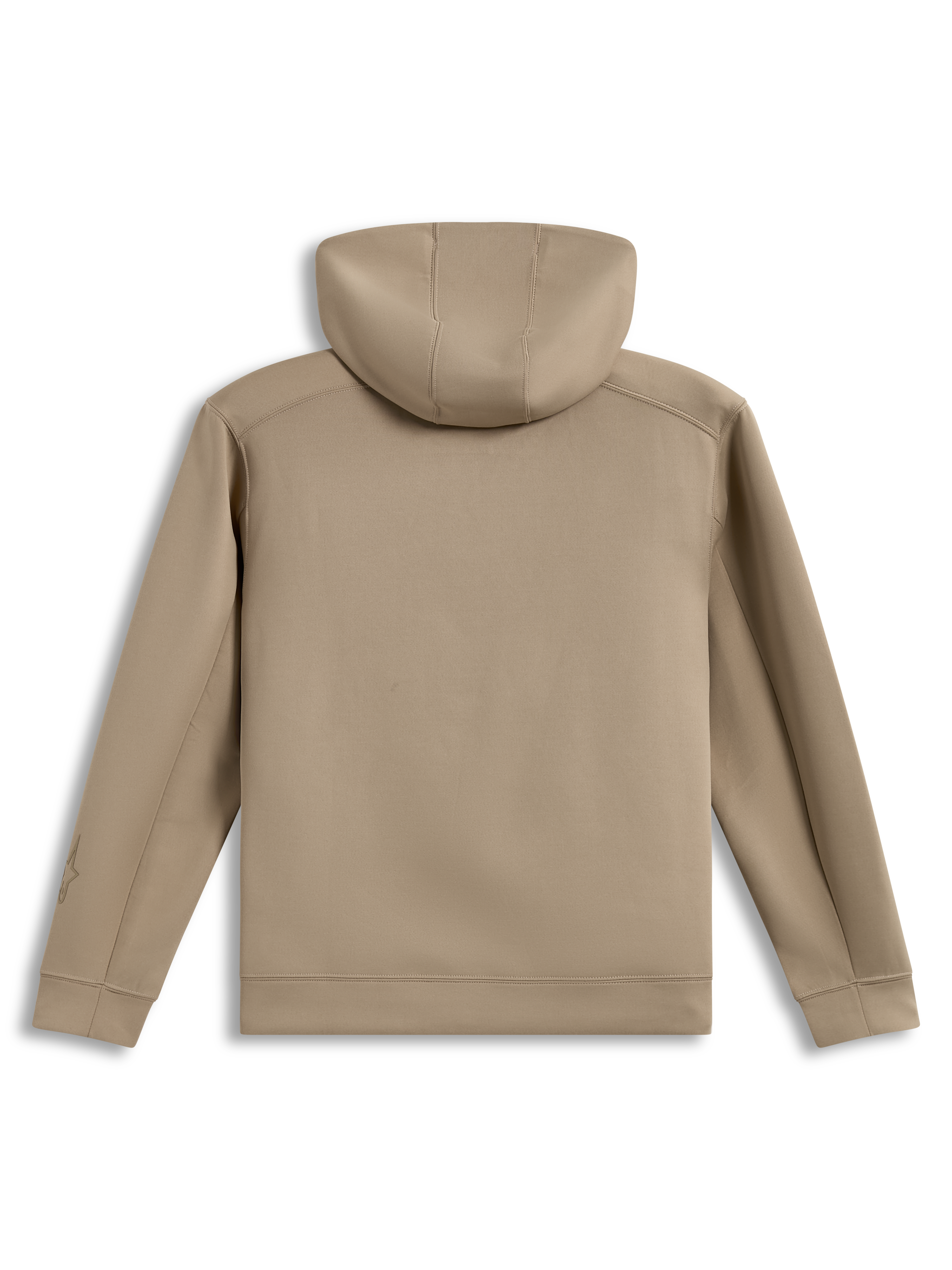 Alpinestars Datrix Hoodie, sweat à capuche sportswear marron, en polaire tri-mélange confortable, vue de dos