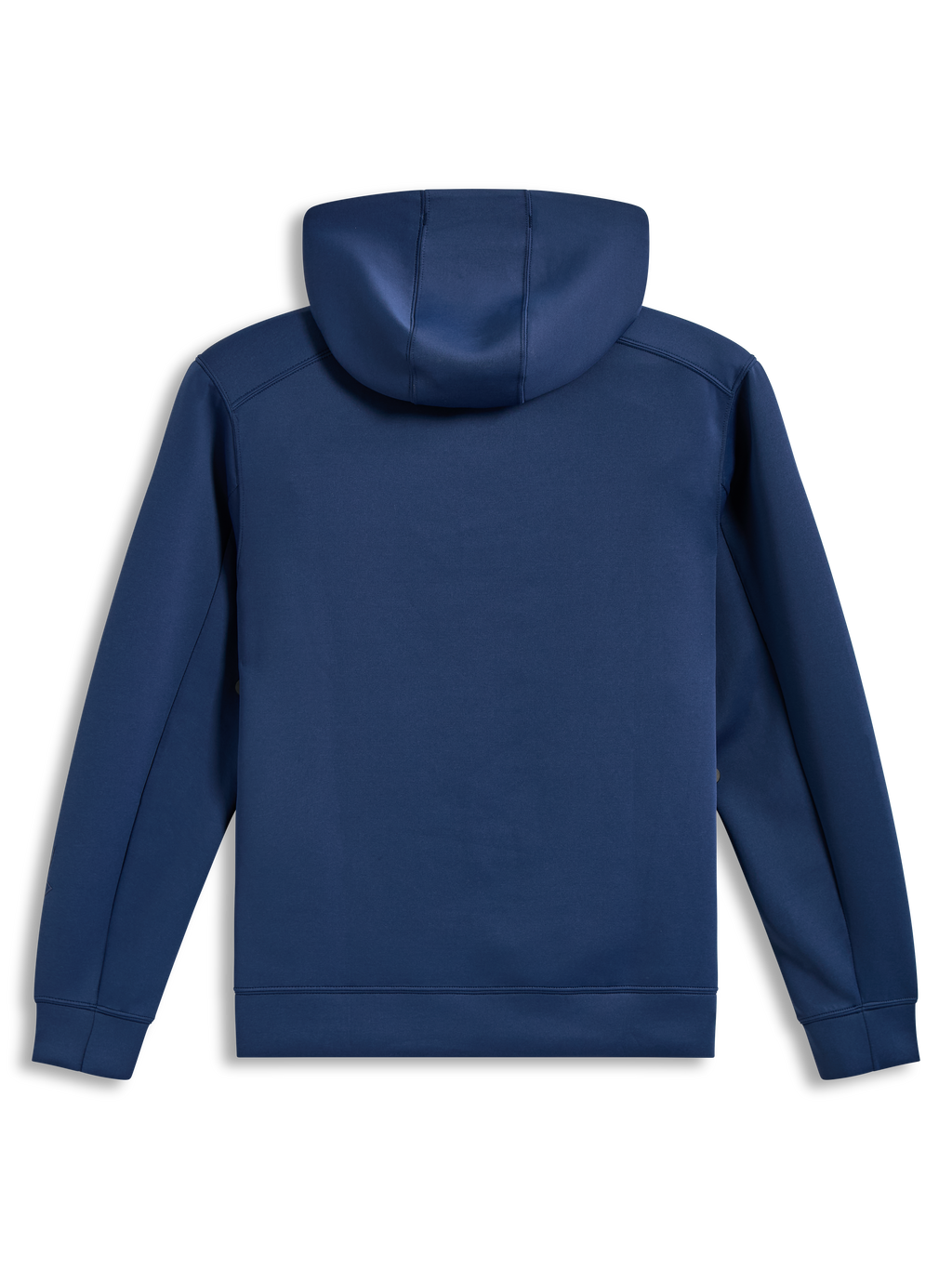 Alpinestars Datrix Hoodie, sweat à capuche bleu acier en polaire double face, vue de dos avec doublure en mesh
