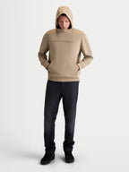 Alpinestars Sweat À Capuche Datrix, sweat à capuche sportswear pour homme, beige, logo HD ton sur ton sur la poitrine, poche avant avec détail de pli et capuche doublée en mesh, confection en polaire double face douce, style décontracté inspiré du sport automobile