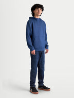 Alpinestars Sweat À Capuche Datrix, sweat à capuche sportswear pour homme, bleu acier, logo HD ton sur ton sur la poitrine, polaire double face tri-mélange et capuche doublée en mesh, style décontracté inspiré du sport automobile
