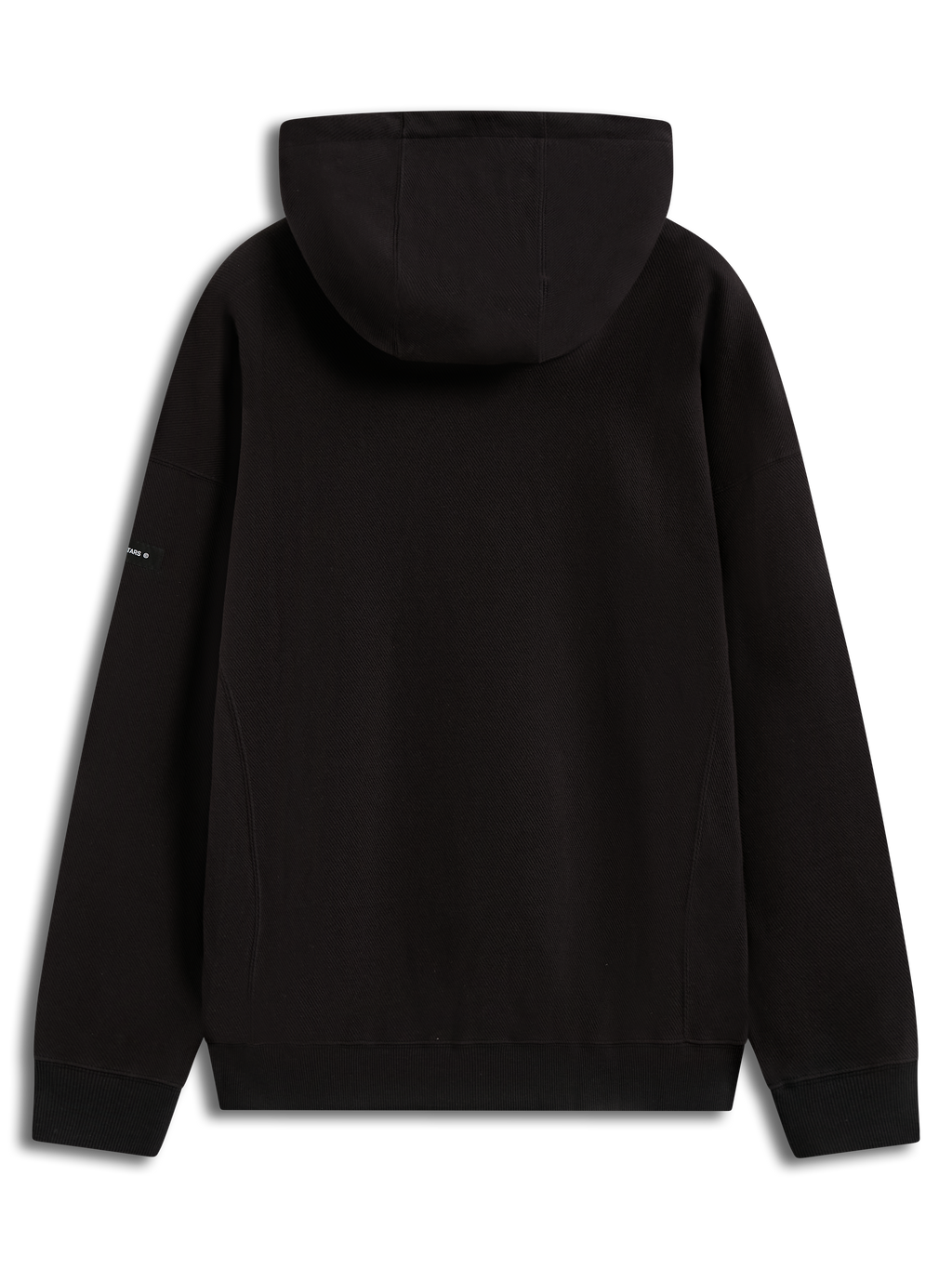 Alpinestars Camino Textured Oversized Hoodie, sweat à capuche noir en maille twill texturée, vue arrière, coupe ample de style sportswear décontracté