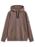 Alpinestars Camino Textured Oversized, sweat à capuche marron taupe en maille texturée, col haut et logo 3D, style streetwear