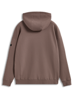Alpinestars Camino, sweat à capuche sportswear marron taupe à coupe ample en polaire texturée, vue de dos
