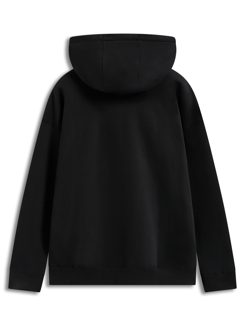 Alpinestars Prelude Oversized Hoodie, sweat à capuche noir en polaire, vue de dos, coupe ample avec poignets côtelés