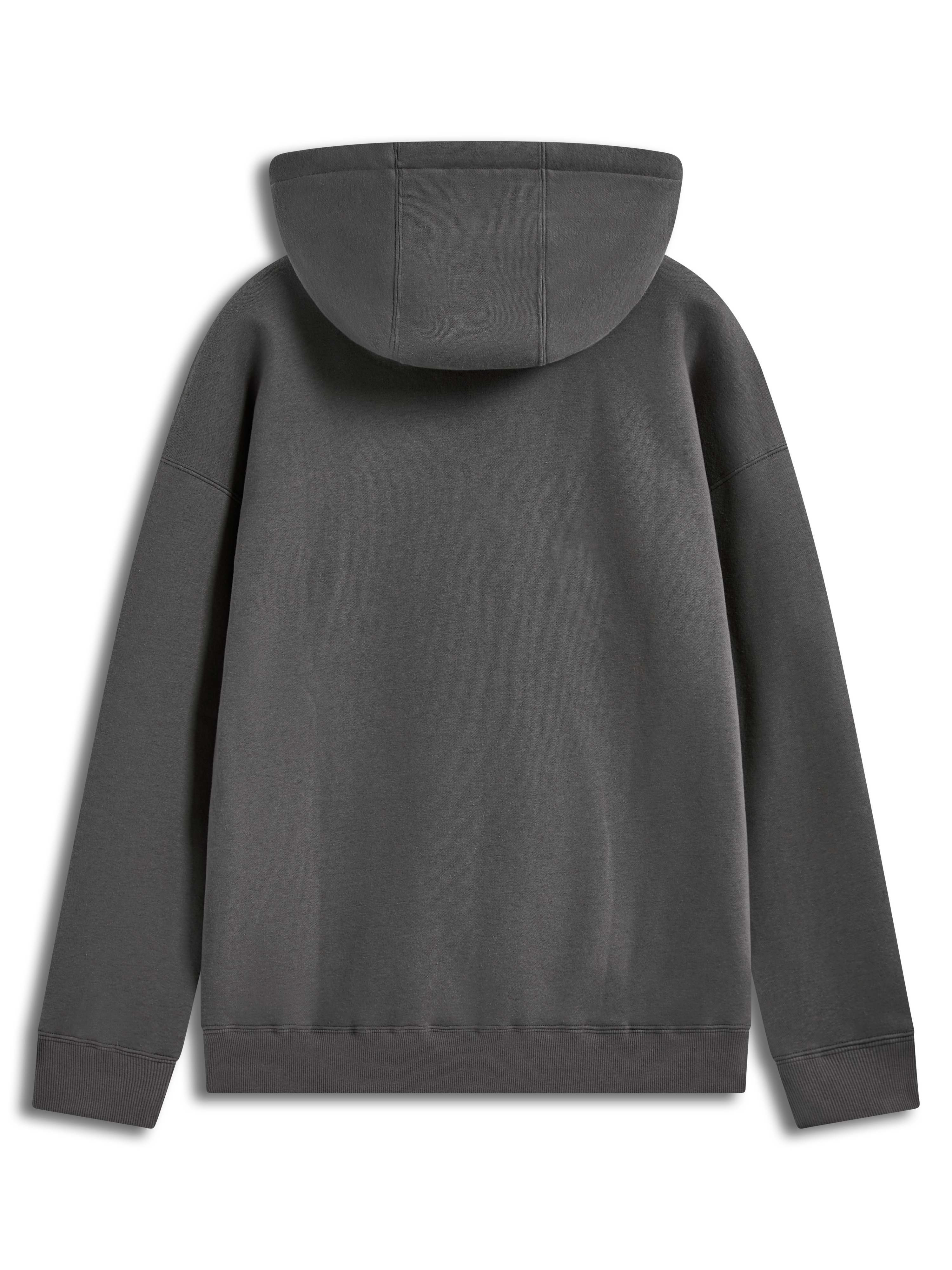Alpinestars Prelude Oversized hoodie, fleecepullover sportswear, donkergrijs, achteraanzicht met relaxte pasvorm en capuchon.