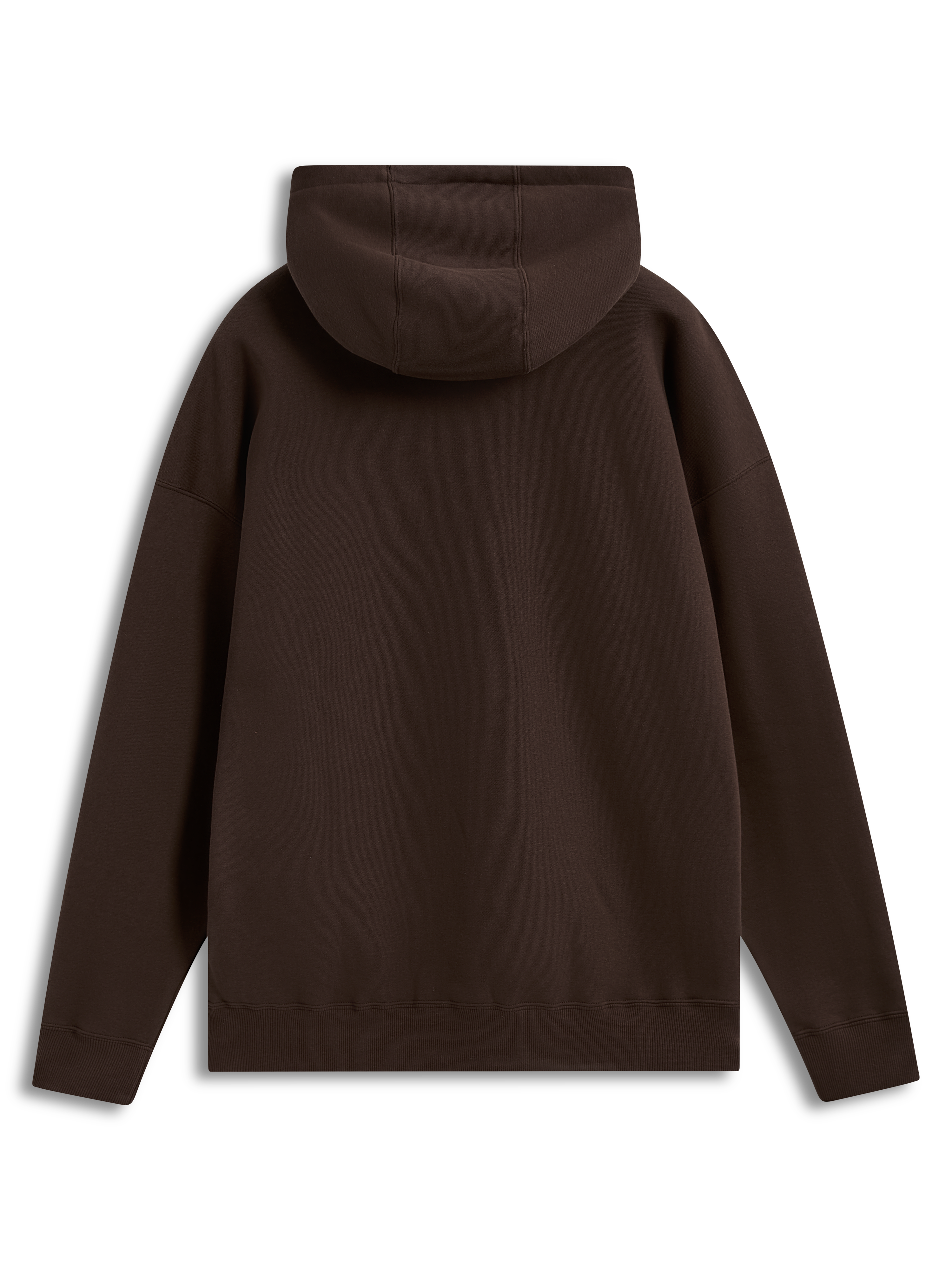 Alpinestars Prelude Oversized hoodie, bruine fleecepullover voor sportswear met een relaxte pasvorm, achteraanzicht.