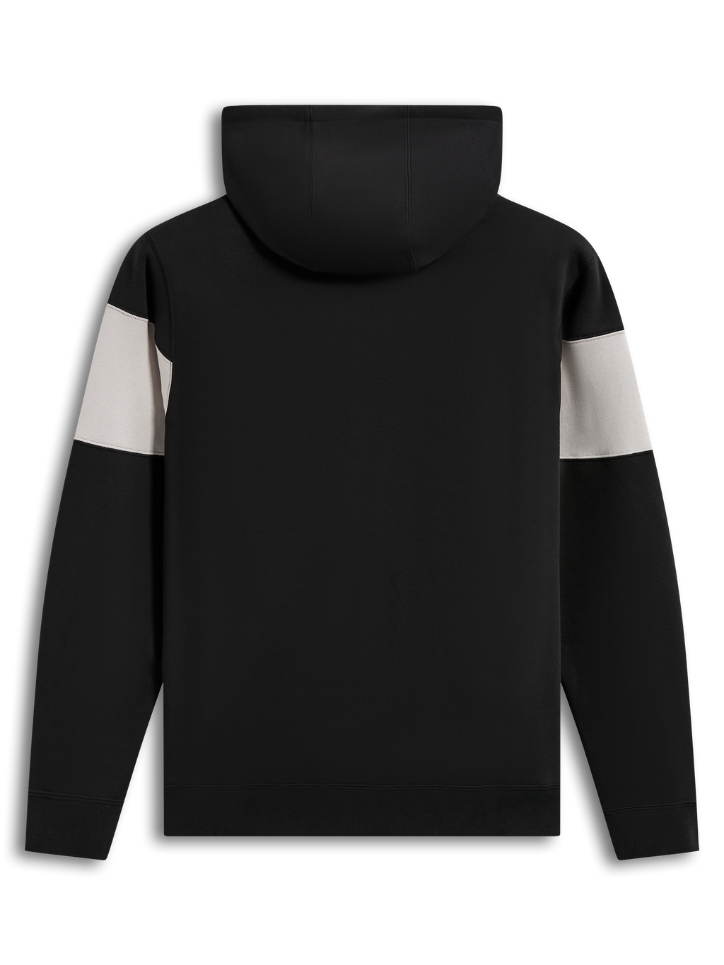 Alpinestars Cubic Hoodie, sweat à capuche noir et gris en polaire, design à blocs de couleur, vue de dos.