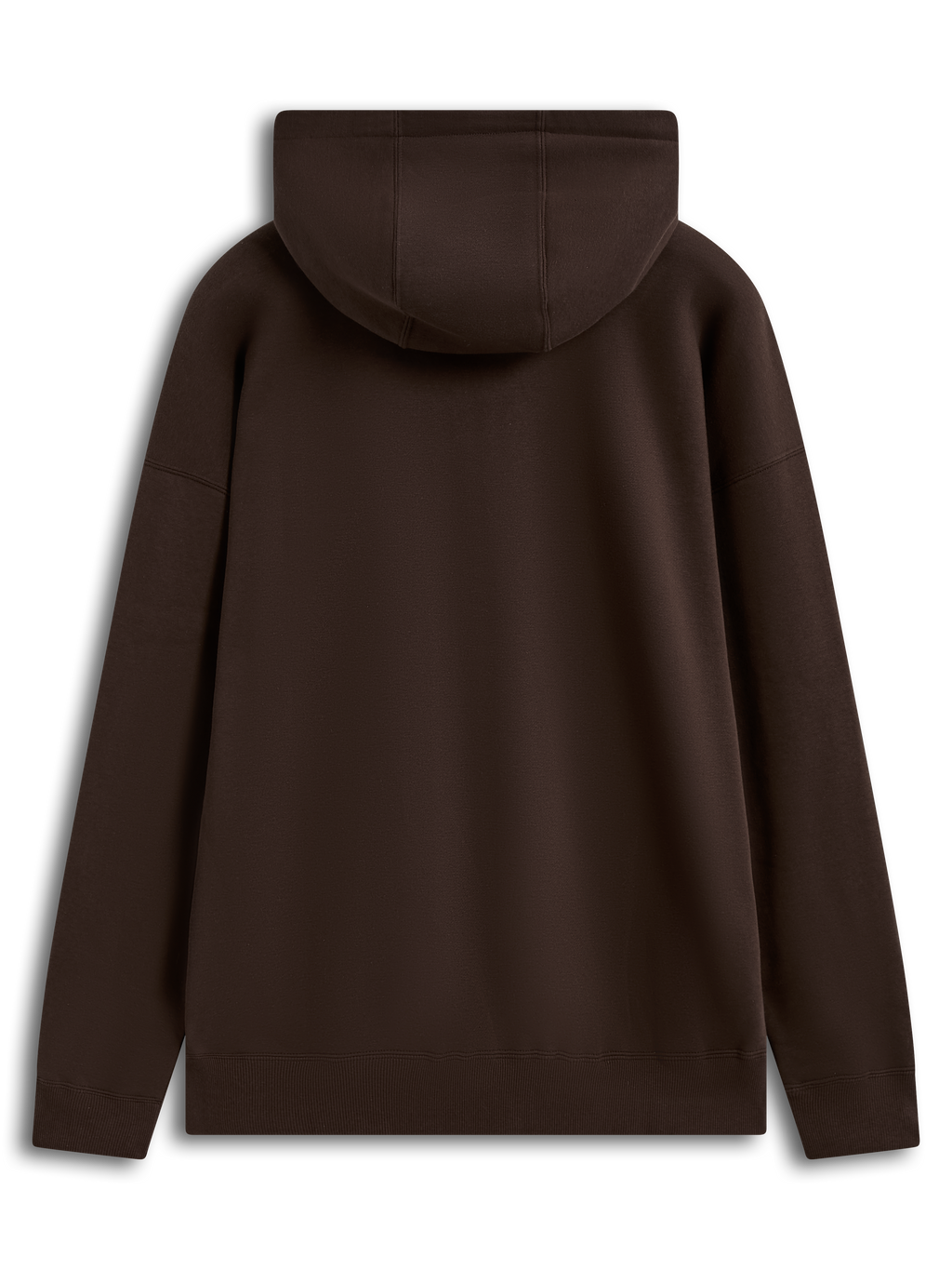 Alpinestars Entity Oversized Hoodie, bruine casual fleece sportswear, achterkant met verlaagde schouders.