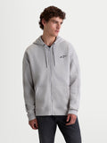 Alpinestars Entity Oversized Hoodie, lifestyle sportswearfleece met ritssluiting, unisex, grijs, voorzien van een Vislon-rits aan de voorzijde, kangoeroezak en geborduurd Astars-logo op de borst en mouw, relaxed fit katoenmix constructie.