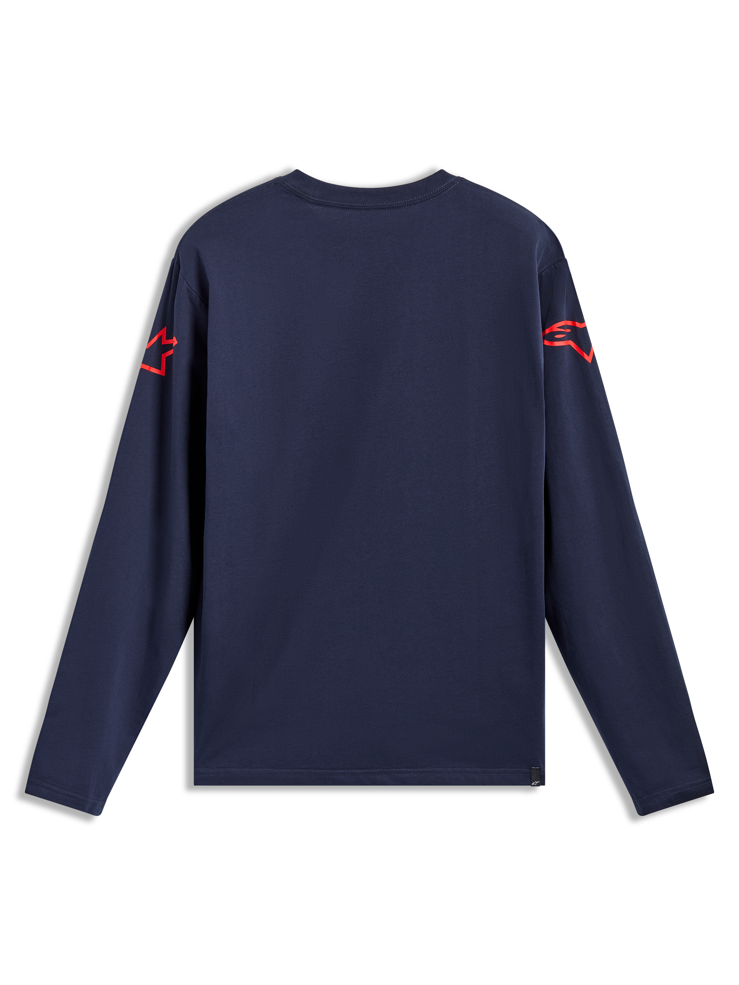 Alpinestars Velocifier CSF, t-shirt à manches longues bleu marine, vue de dos, logos Astars rouges aux épaules