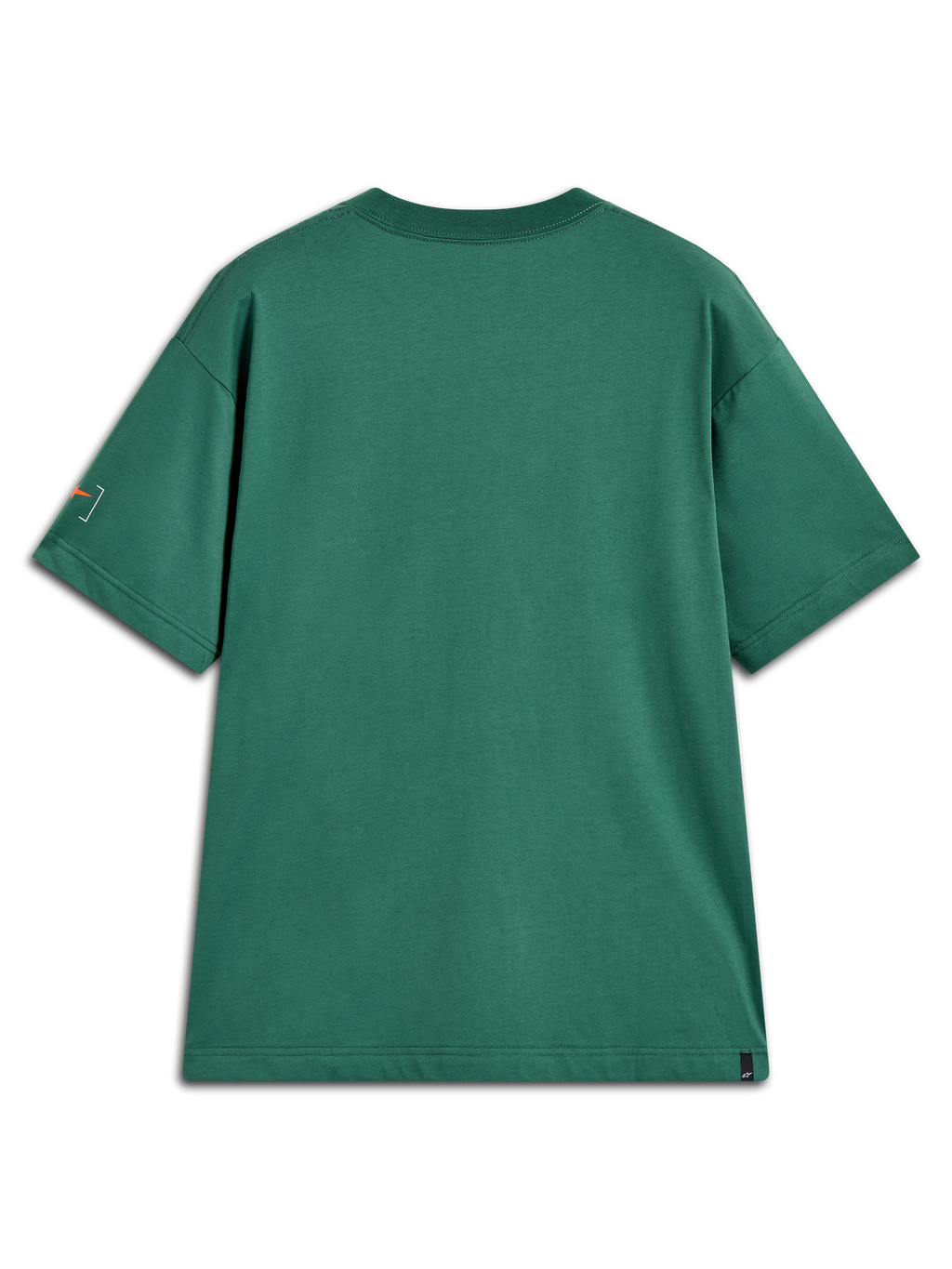 Alpinestars Infinity Oversized CSF Tee, t-shirt à manches courtes sportswear, vert, logo orange sur la manche, vue de dos