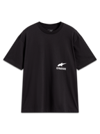Alpinestars Institute Oversized CSF Tee, t-shirt noir à manches courtes, logo blanc et slogan One Goal One Vision, sportswear.
