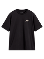 Alpinestars Checkback Oversized CSF T-shirt, zwart sportswear shirt met korte mouwen en klein Astars-logo op de borst.