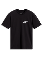 Alpinestars Meteor CSF T-shirt met korte mouwen, zwart vrijetijdsshirt met wit logo op de borst.