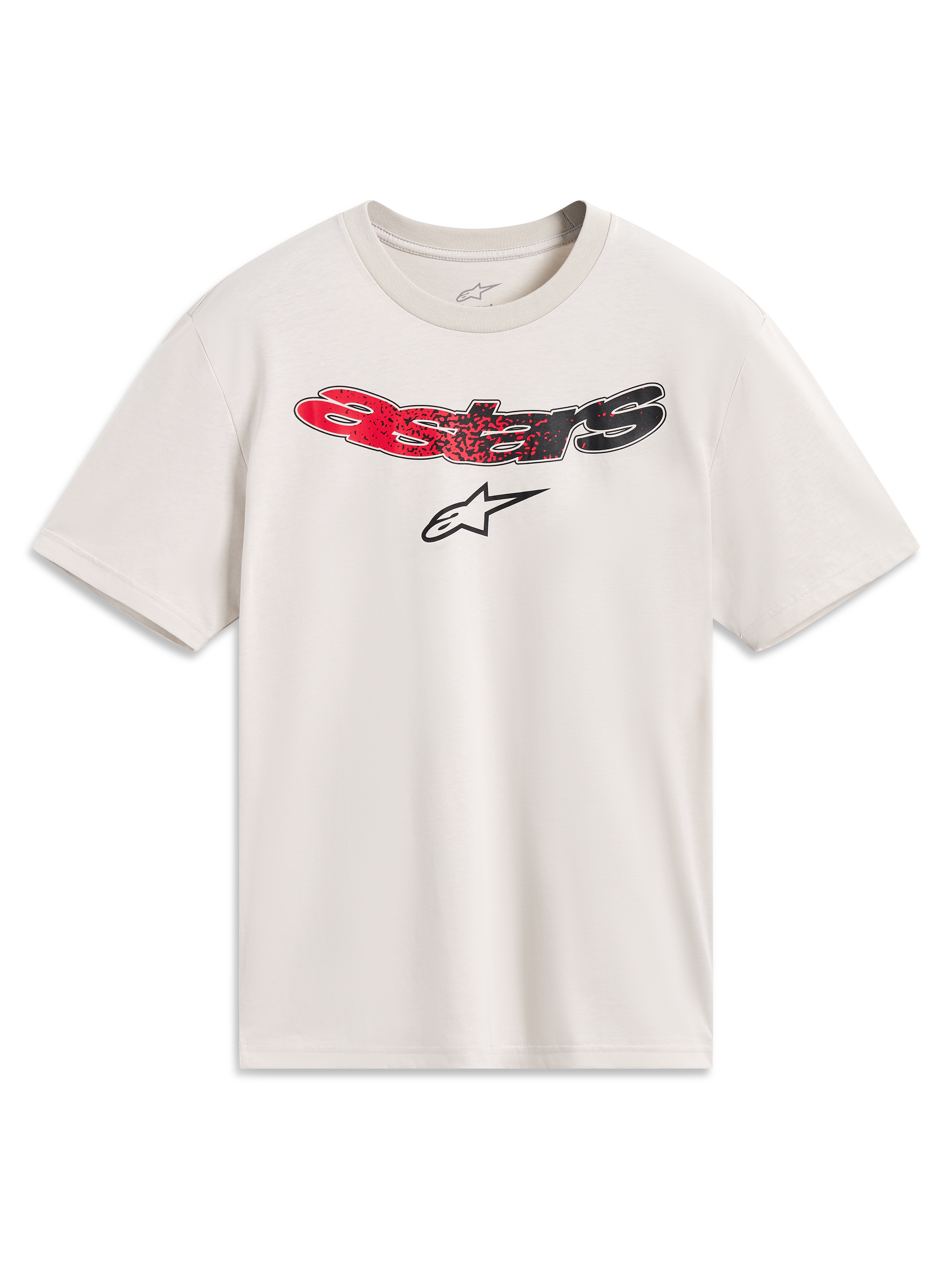 T-shirt Alpinestars Elliptogrit CSF, t-shirt de sportswear à manches courtes, couleur sable avec logo Astars en dégradé rouge et noir