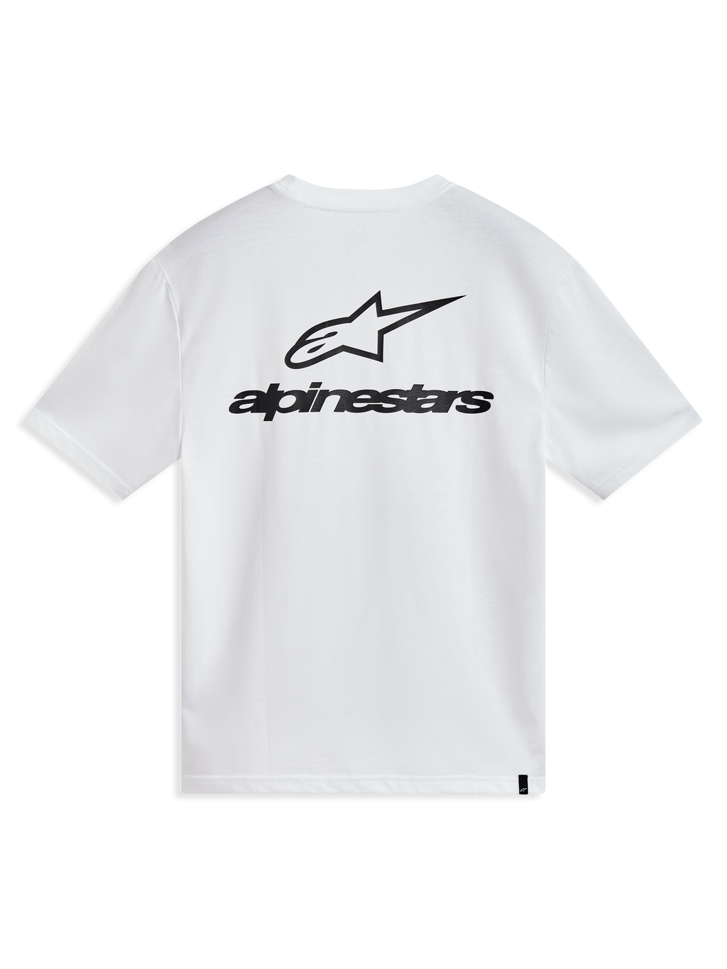 Alpinestars Combo Back CSF, t-shirt à manches courtes, blanc et noir, vue de dos avec logo Astars, style sportswear