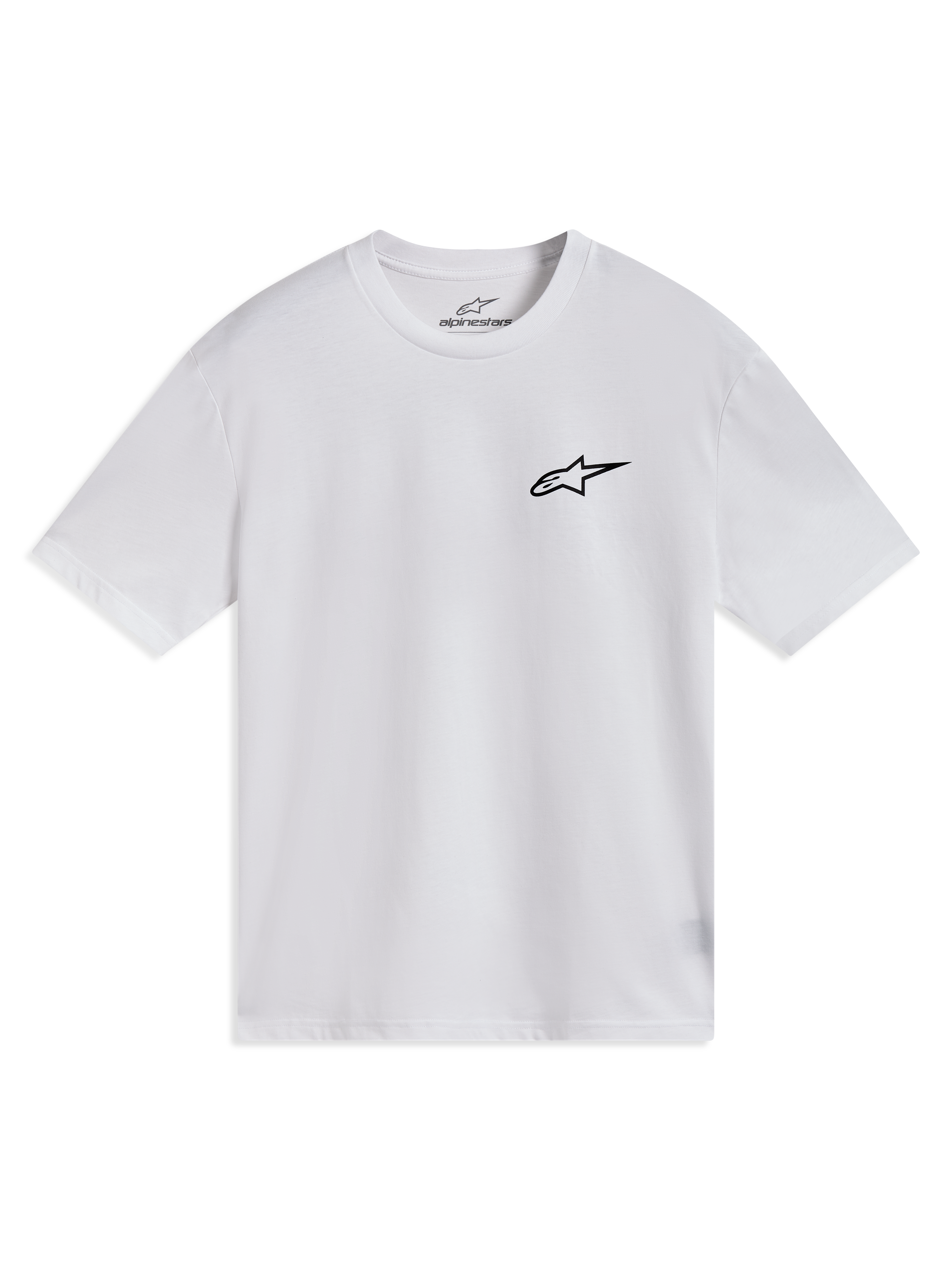 Alpinestars Combo Back CSF Tee, t-shirt sportswear à manches courtes blanc avec logo Astars noir sur la poitrine