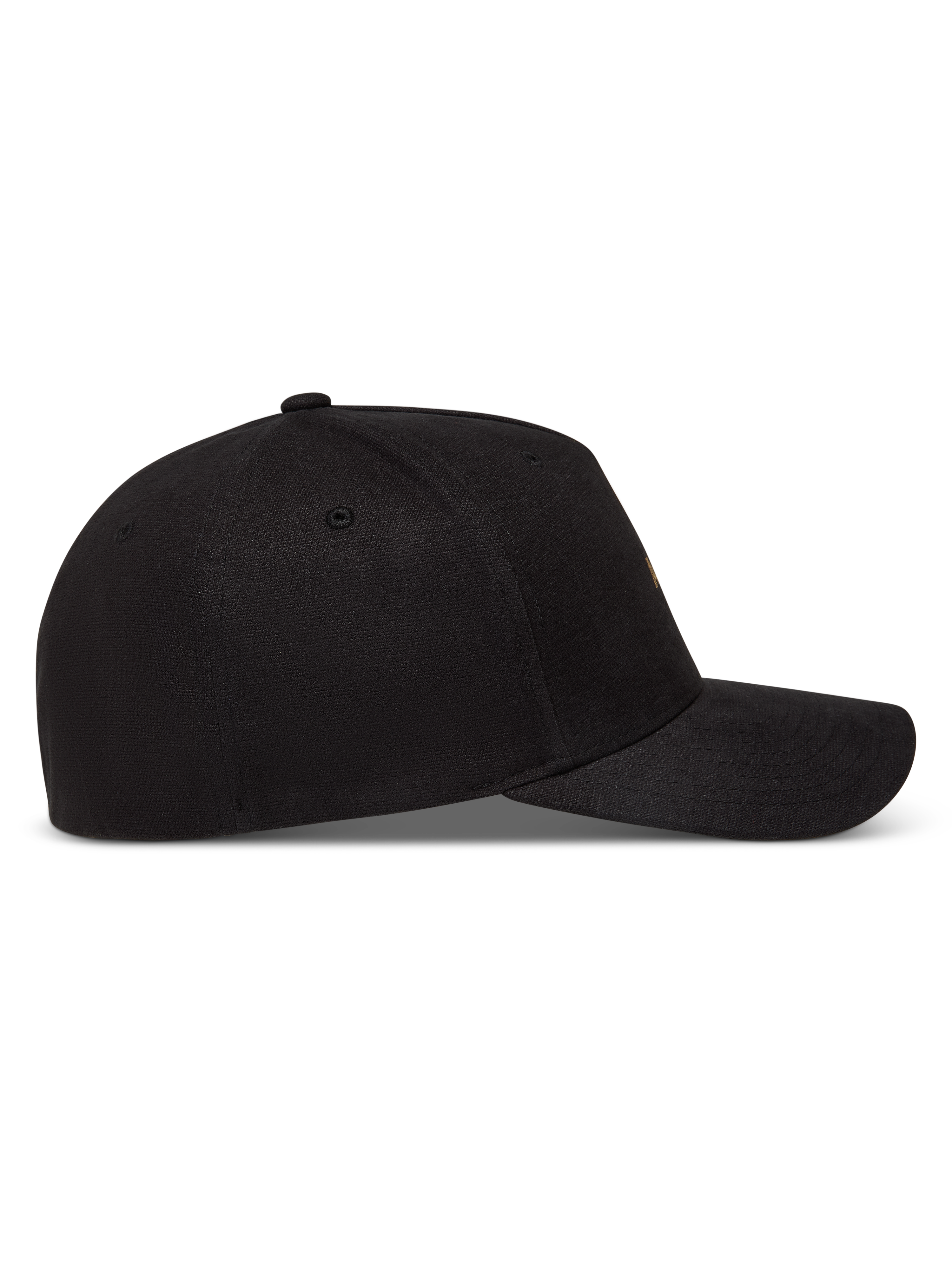 Alpinestars County Canvas, casquette noire avec visière courbée et couronne structurée, tissu oxford peigné, vue de profil