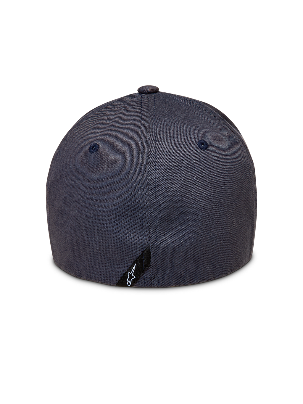 Alpinestars Maze hoed, donkergrijze sportswear pet van keperstof met flexibele achterkant, achteraanzicht met Astars logo.