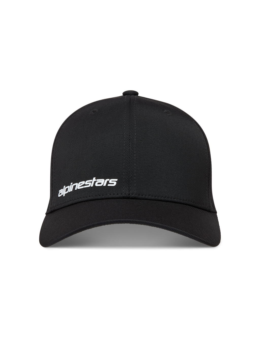 Alpinestars Points Casquette, casquette de sportswear en nylon tactel noire avec logo blanc imprimé en HD sur le devant