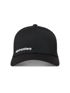 Alpinestars Points Casquette, casquette de sportswear en nylon tactel noire avec logo blanc imprimé en HD sur le devant