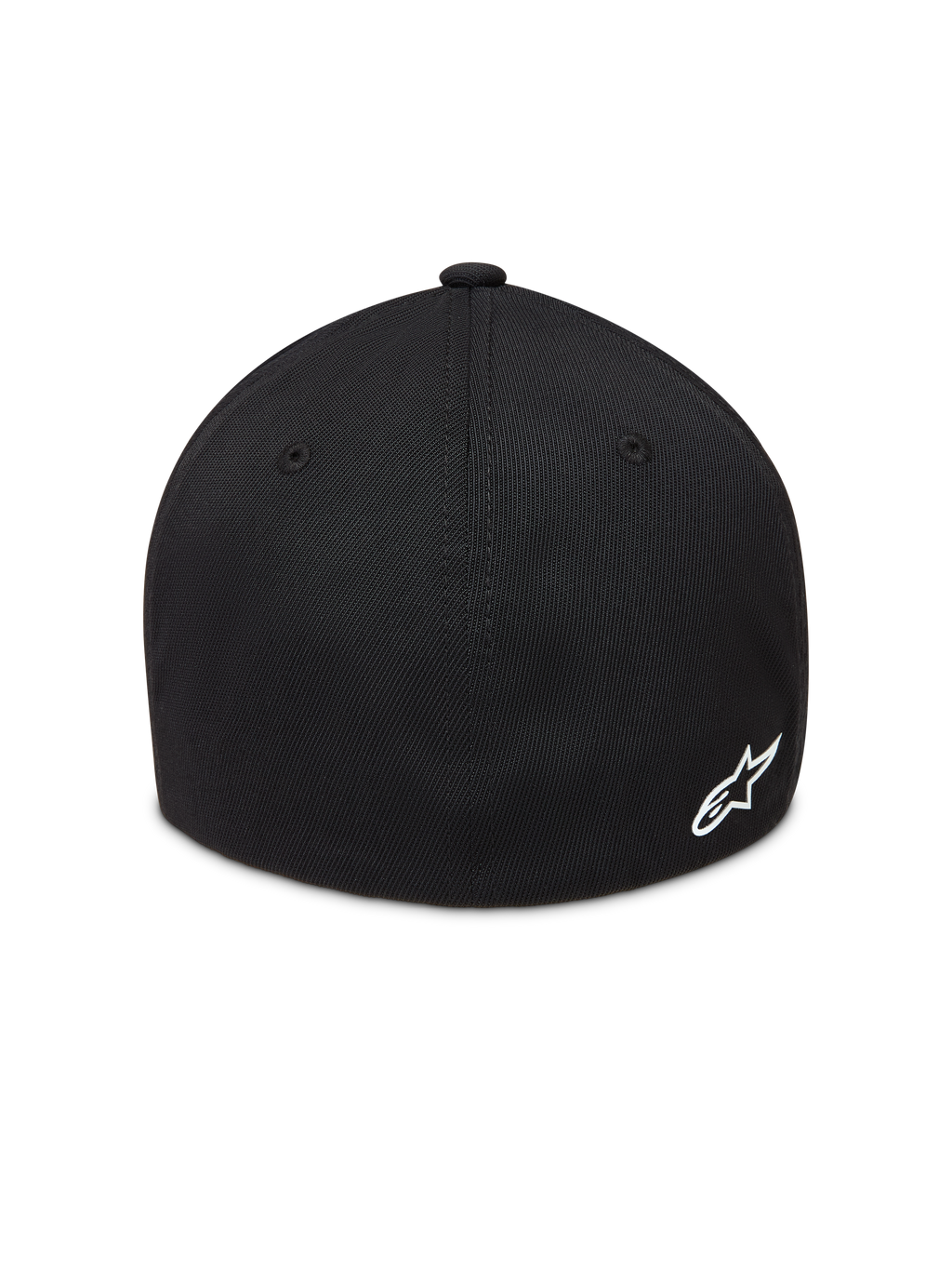 Alpinestars Points Casquette, casquette sportswear noire en nylon tactel avec dos flexible et logo Astars blanc, vue de dos