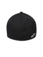 Alpinestars Points Casquette, casquette sportswear noire en nylon tactel avec dos flexible et logo Astars blanc, vue de dos