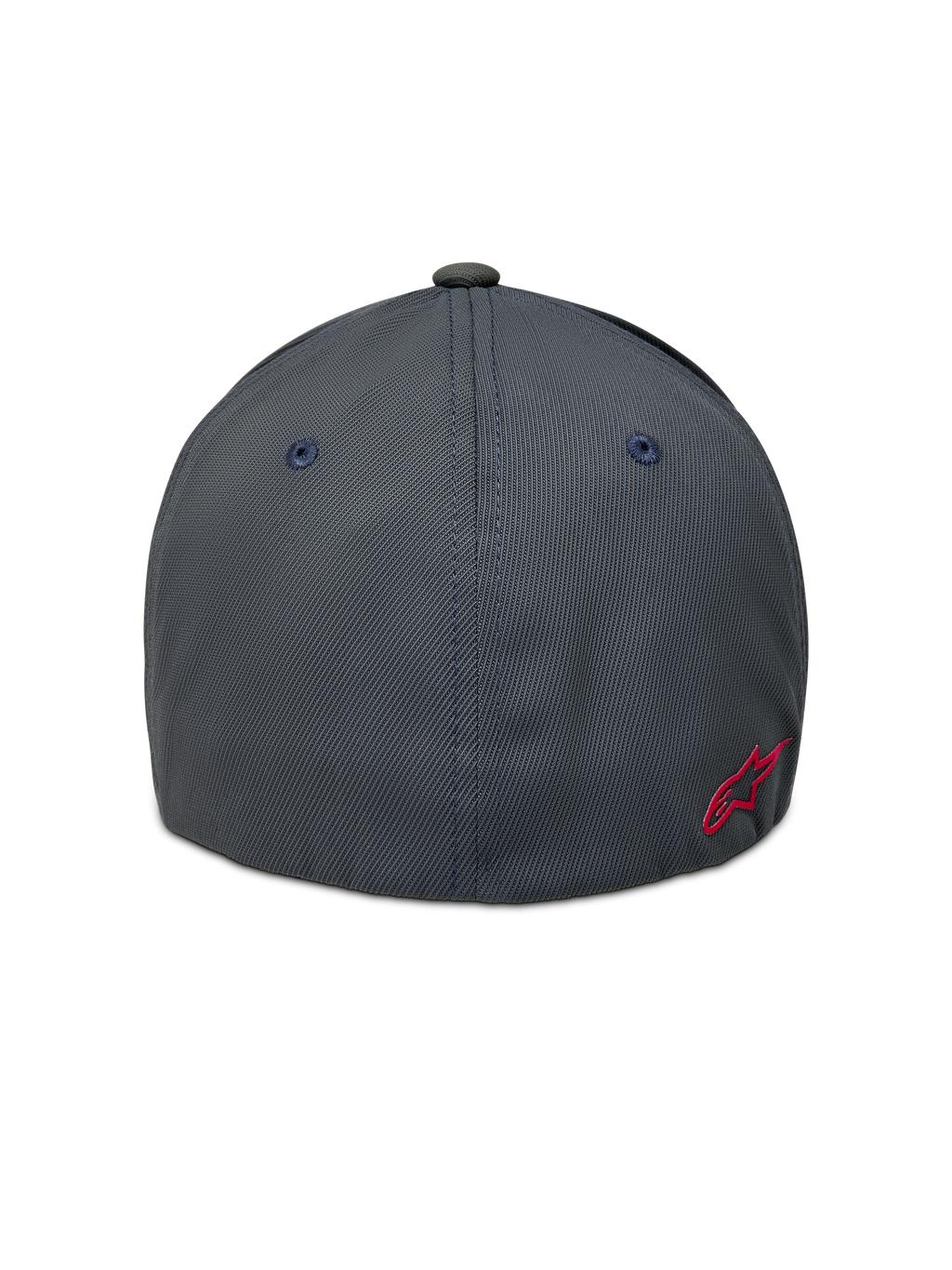 Alpinestars Points Casquette, casquette sportswear gris foncé, logo Astars rouge, vue de dos, dos flexible en nylon tactel