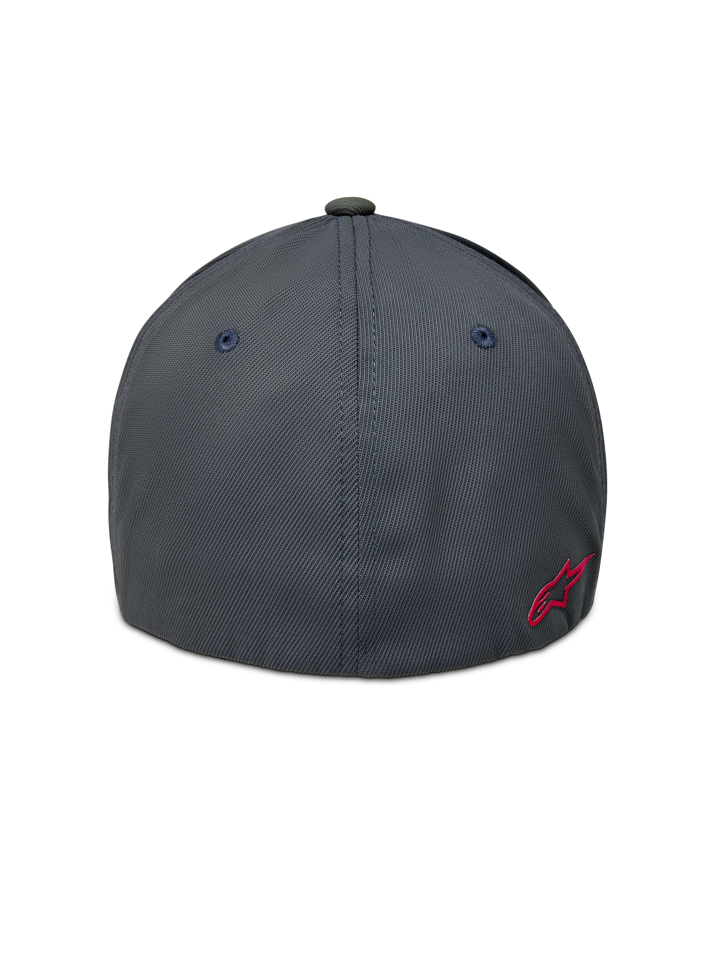 Alpinestars Points Casquette, casquette sportswear gris foncé, logo Astars rouge, vue de dos, dos flexible en nylon tactel
