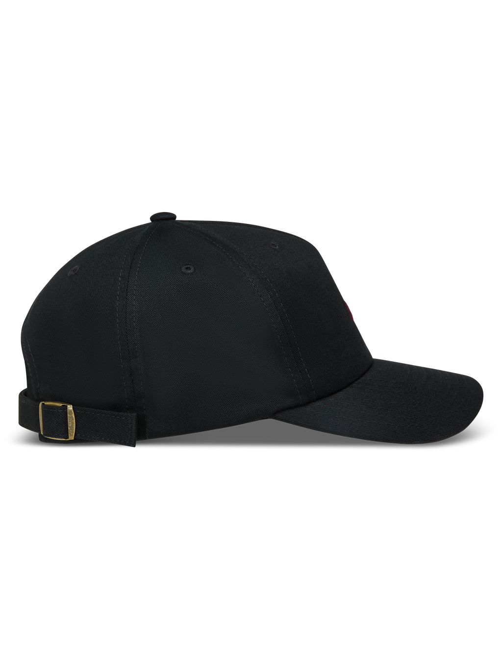 Alpinestars Explorer Strapback Hat, Black Twill Sportswear Cap with structured crown, curved bill, and metal buckle strap.