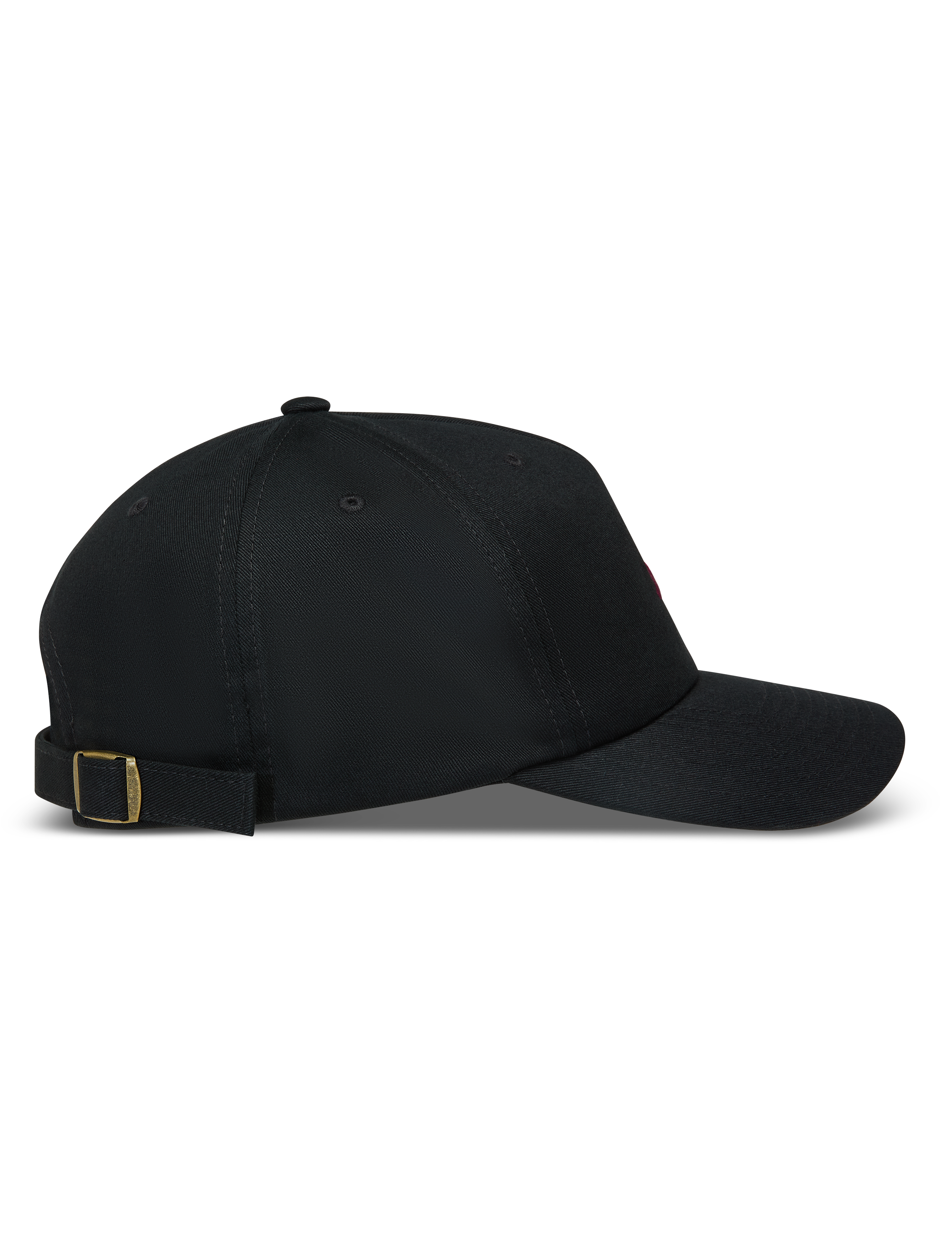 Alpinestars Explorer Strapback Hat, Black Twill Sportswear Cap with structured crown, curved bill, and metal buckle strap.