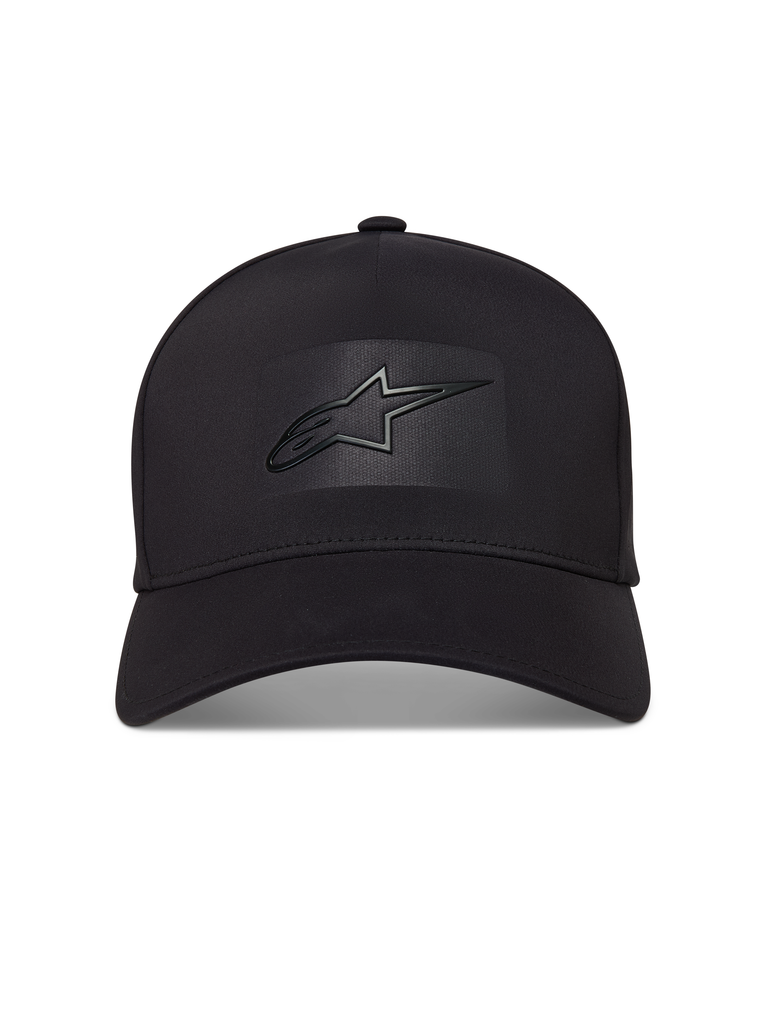 Alpinestars Algo Perf Adjustable Casquette, casquette de sportswear noire avec visière courbée et logo Astars soudé.