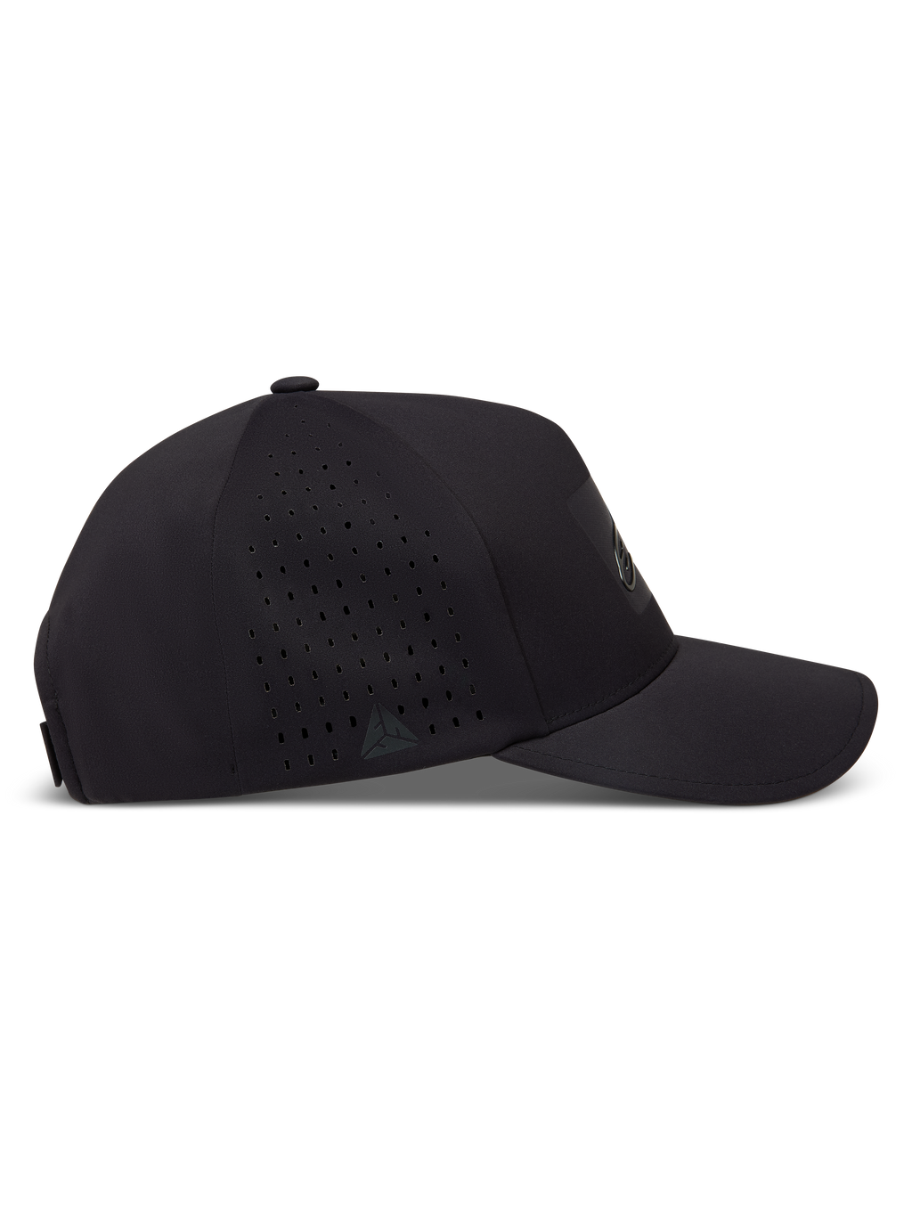 Alpinestars Algo Perf Adjustable, casquette sportswear noire avec perforations latérales, tissu technique et visière courbée.