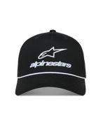 Alpinestars Combo Logo Snapback, casquette sportswear noire avec logo blanc brodé et détail de cordelette