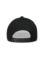 Alpinestars Combo Logo Snapback Casquette, casquette sportswear noire, vue arrière avec fermeture à pression réglable et étiquette logo tissée.