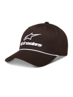 Alpinestars Combo Logo Snapback Casquette, casquette marron avec logo brodé blanc, détail cordelette et couronne structurée.