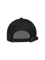 Alpinestars Dylan Dad, casquette de sportswear en sergé noir, vue de dos avec sangle ajustable et boucle métallique