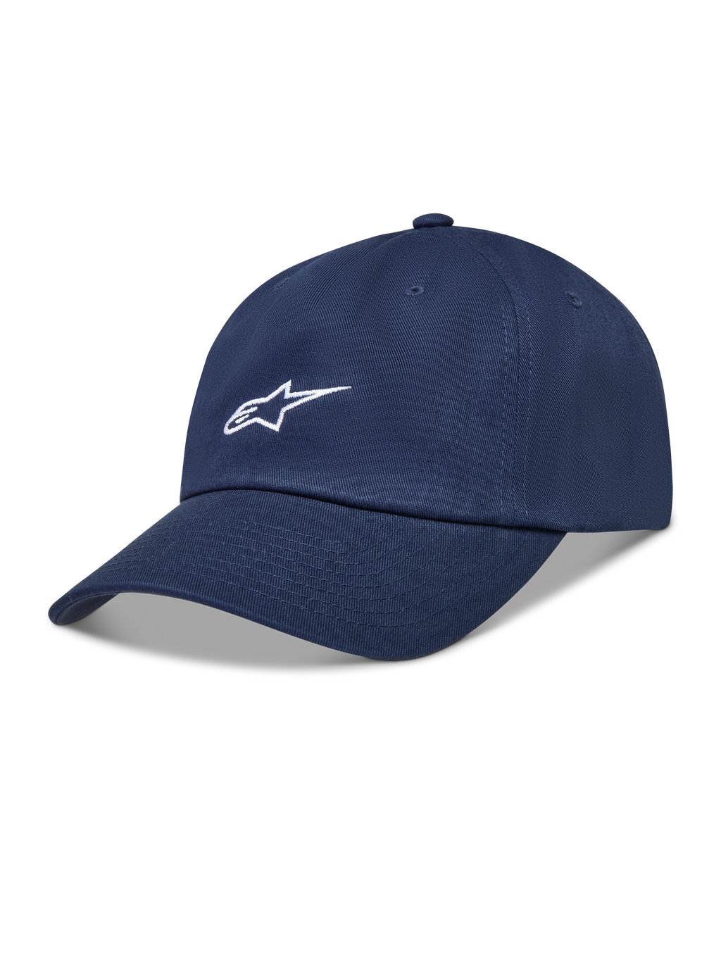 Alpinestars Dylan Dad, casquette de sportswear bleu marine en sergé, logo Astars blanc et visière courbée