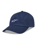Alpinestars Dylan Dad, casquette de sportswear bleu marine en sergé, logo Astars blanc et visière courbée