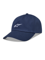 Alpinestars Dylan Dad, casquette de sportswear bleu marine en sergé, logo Astars blanc et visière courbée