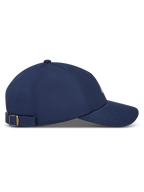 Alpinestars Dylan Dad Casquette, casquette sportswear bleu marine en sergé, visière courbée et sangle arrière, vue de profil