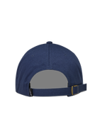 Alpinestars Dylan Dad Casquette, casquette de sportswear bleu marine en tissu sergé, vue de dos avec sangle arrière réglable.