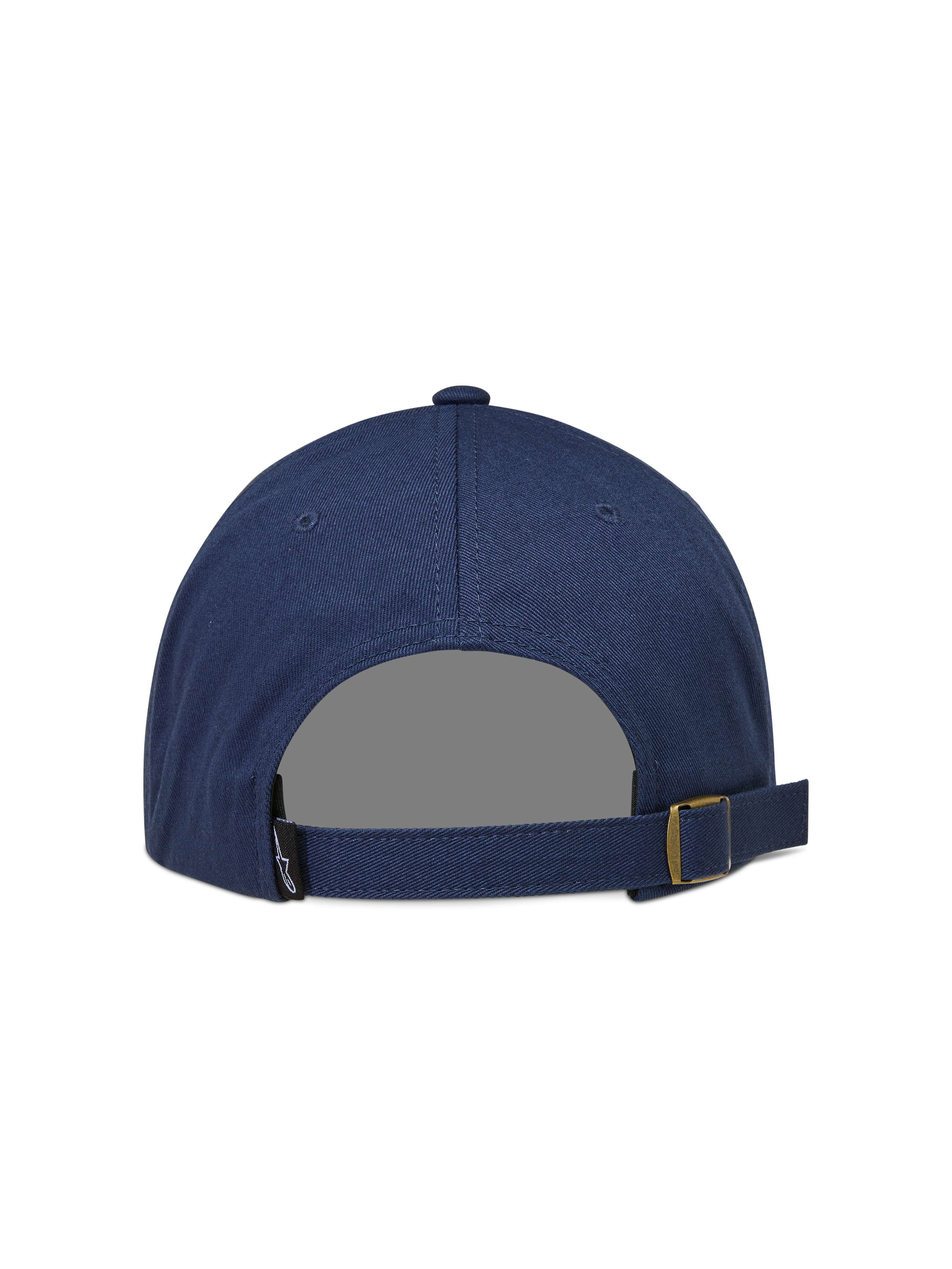 Alpinestars Dylan Dad Casquette, casquette de sportswear bleu marine en tissu sergé, vue de dos avec sangle arrière réglable.