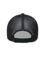 Alpinestars Augment Trucker, casquette trucker noire vue de dos, maille diamant en polyester et fermeture réglable, style sportswear