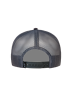 Alpinestars Ten Trucker, casquette trucker gris foncé en mesh avec fermeture snapback réglable, vue de dos.