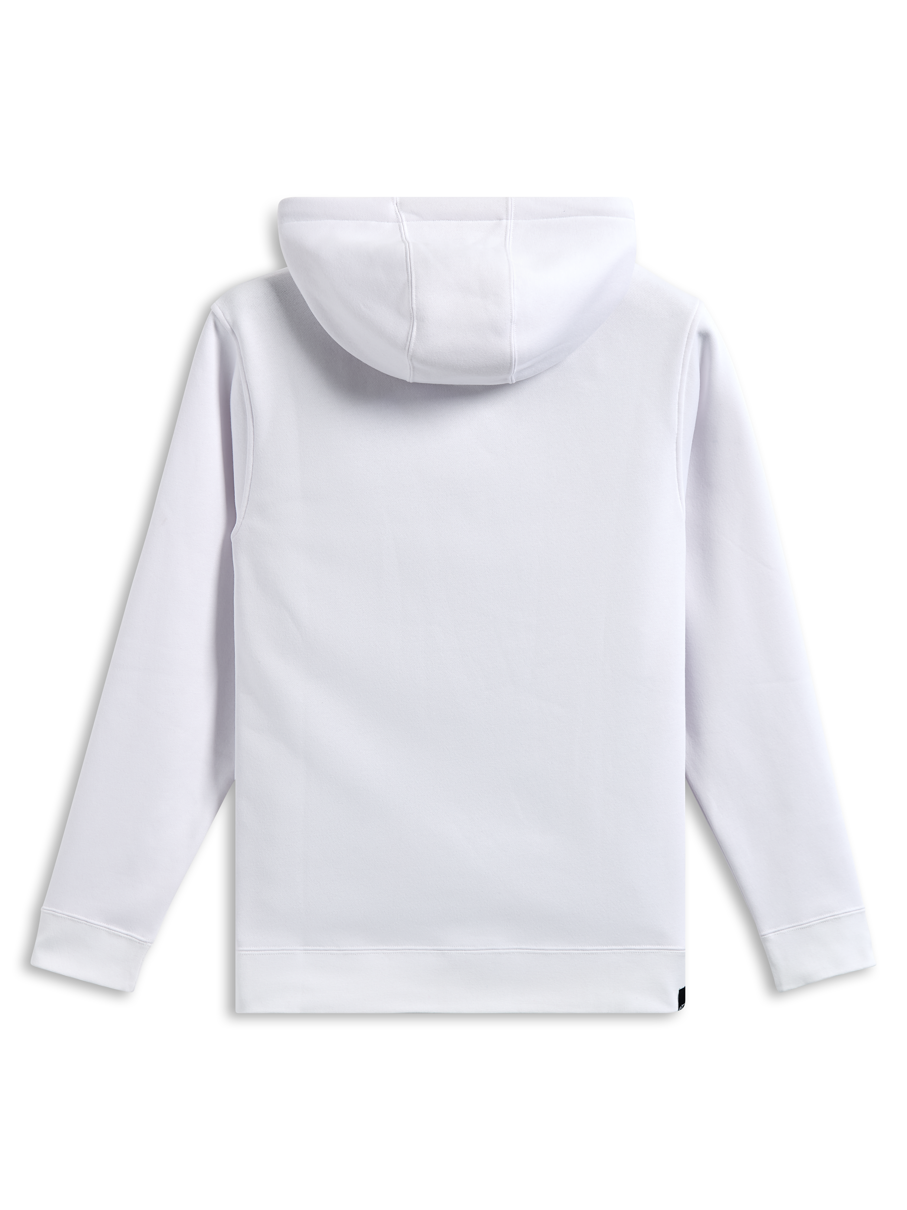Alpinestars Blaze V3 Hoodie, achteraanzicht, effen wit, fleece pullover hoodie, lange mouwen met geribbelde manchetten en zoom, casual sportkleding