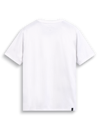 Alpinestars Glyfs CSF T-Shirt, weißes Kurzarm-Sportswear-T-Shirt, Rückansicht mit internem Nackendruck und externer Kennzeichnung.