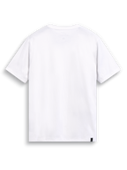 Alpinestars Elliptic CSF T-Shirt, weißes Kurzarm-Sportswear-T-Shirt, Rückansicht mit internem Nackendruck und externem Sachetikett.