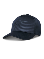 Alpinestars Delane pet, performance baseballcap, donkerblauw, ton-sur-ton sterlogo en reflecterende lijnen, gestructureerde kroon met diamond mesh achterzijde, gebogen klep, ademende sportkleding